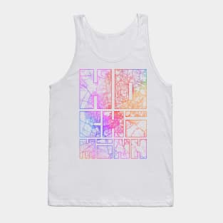 Ho Chi Minh, Vietnam City Map Typography - Colorful Tank Top